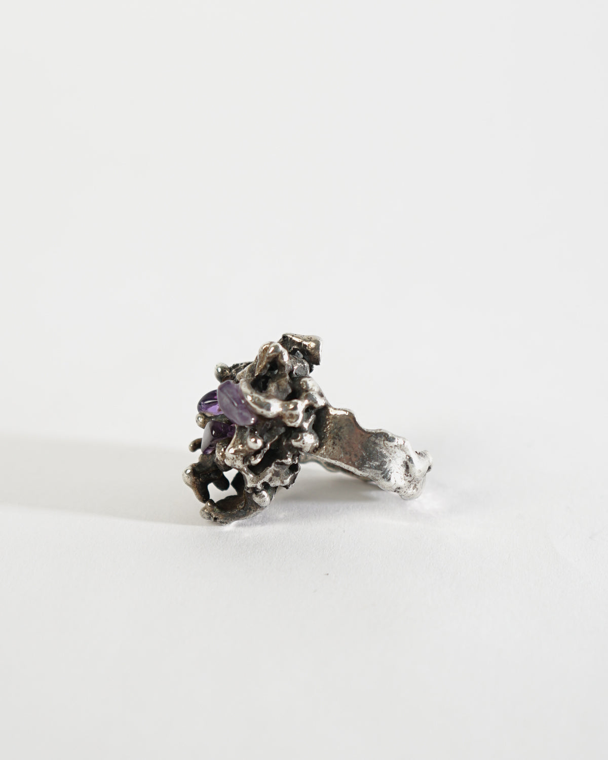 Silver x Amethyst Ring / size: 9