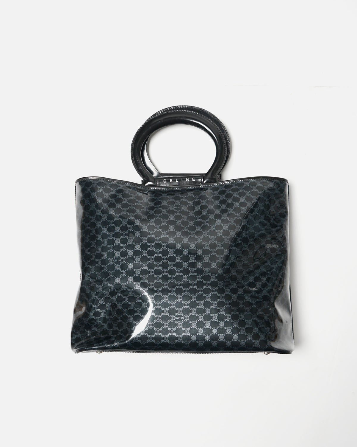 Circle Handle PVC Tote Bag