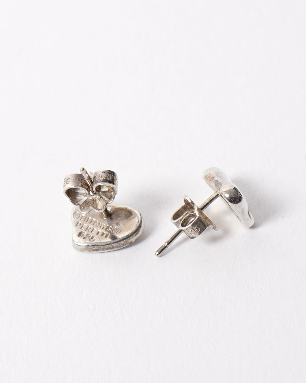 Silver Full Heart Earrings