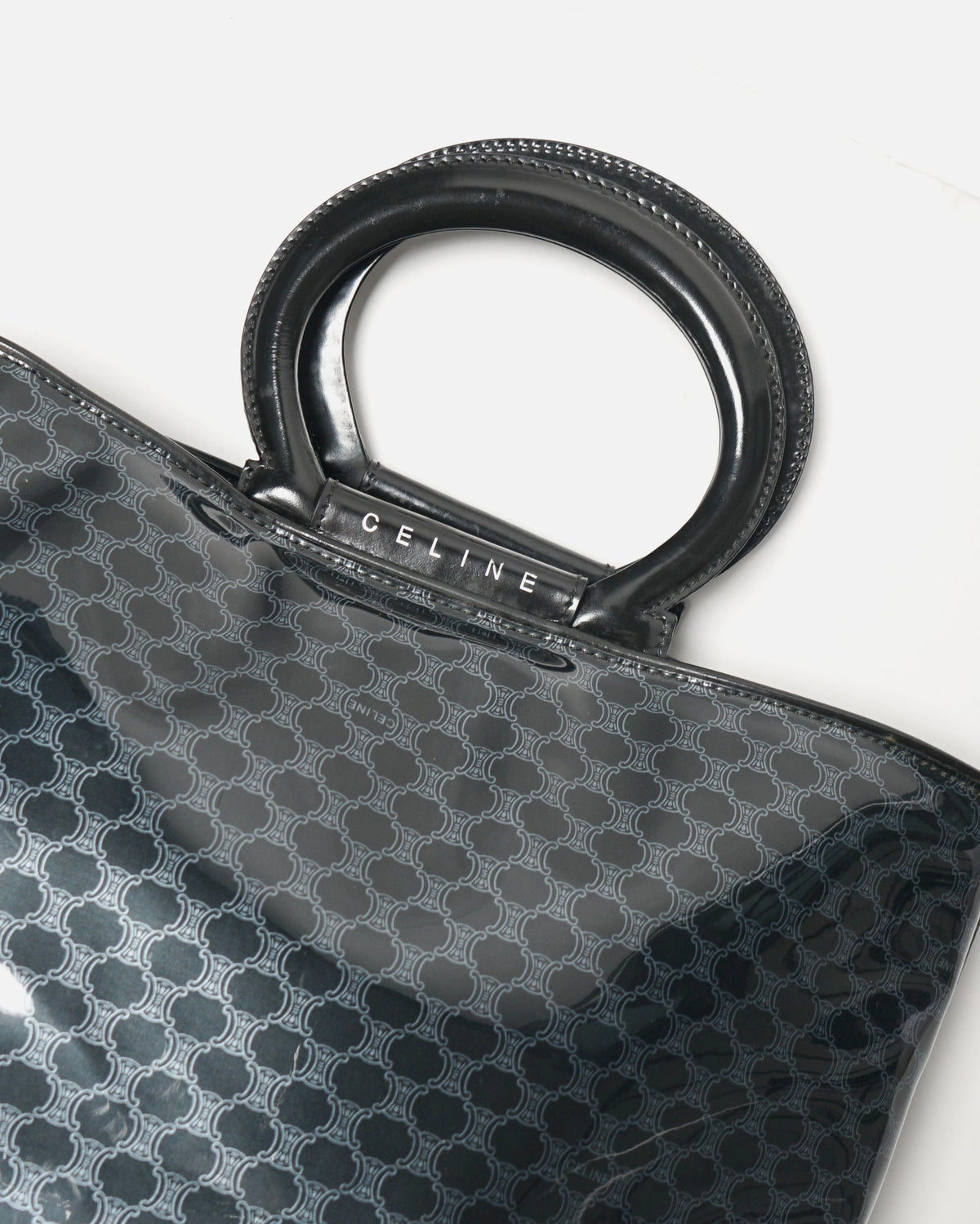 Circle Handle PVC Tote Bag