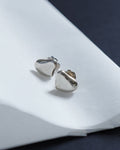 Silver Full Heart Earrings
