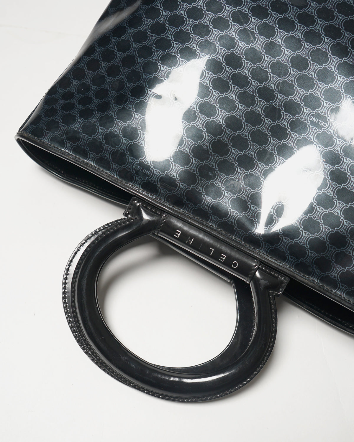 Circle Handle PVC Tote Bag