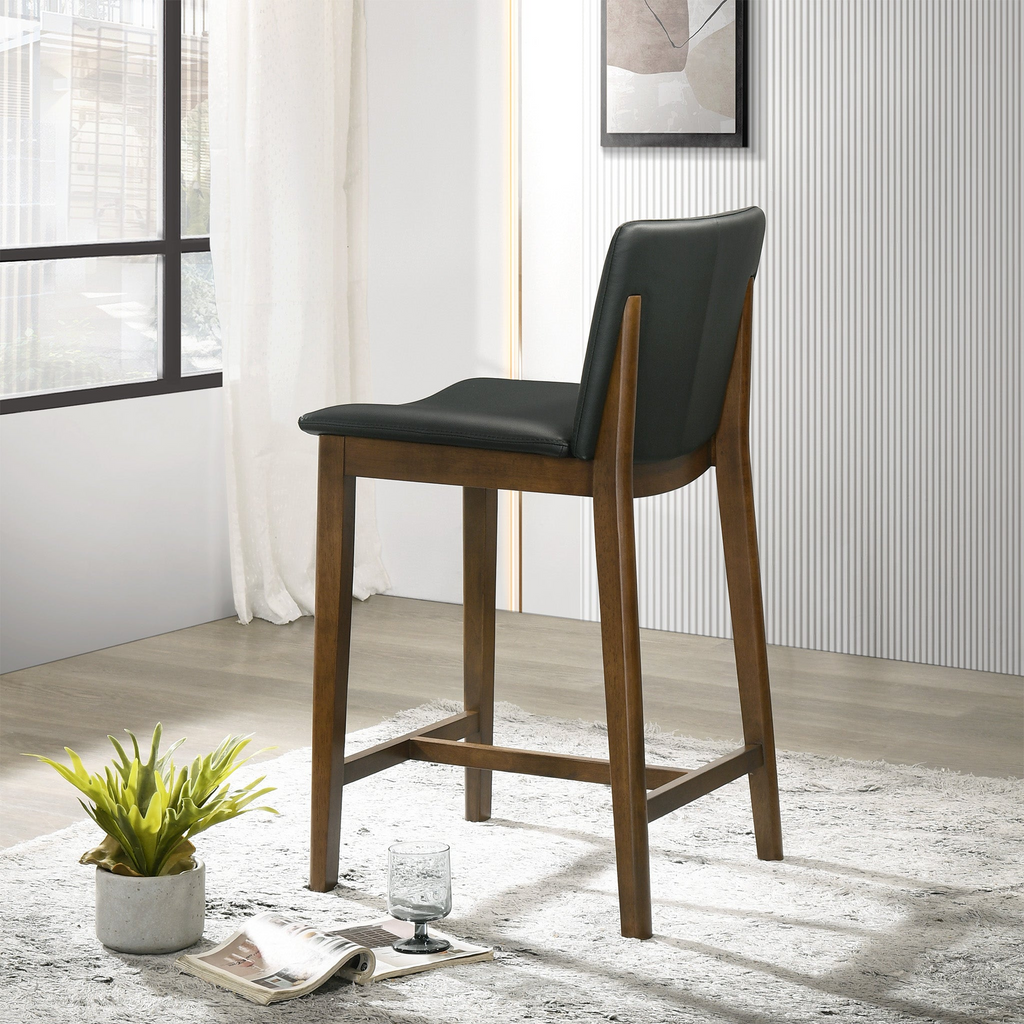 Contemporary Wood Frame Counter Chair