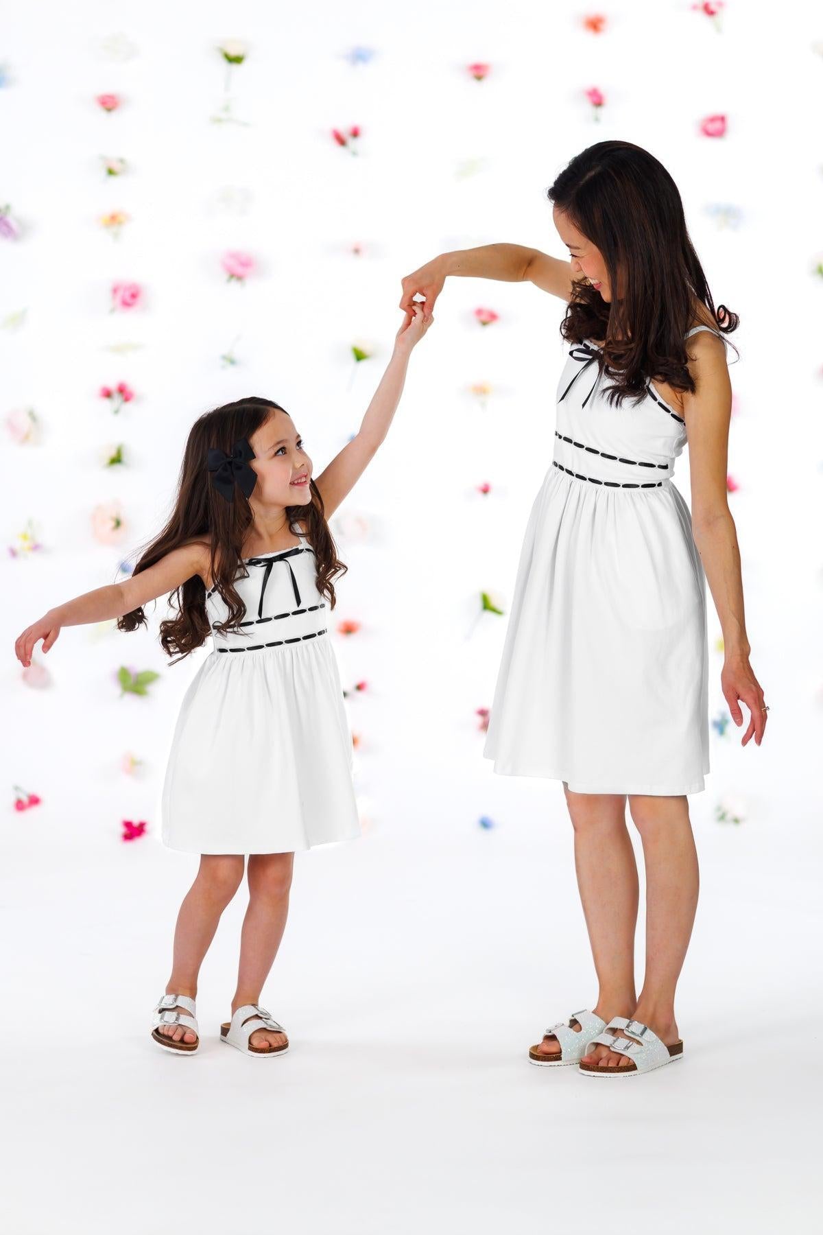 Mom & Me - Lace Ribbon Tank Dress