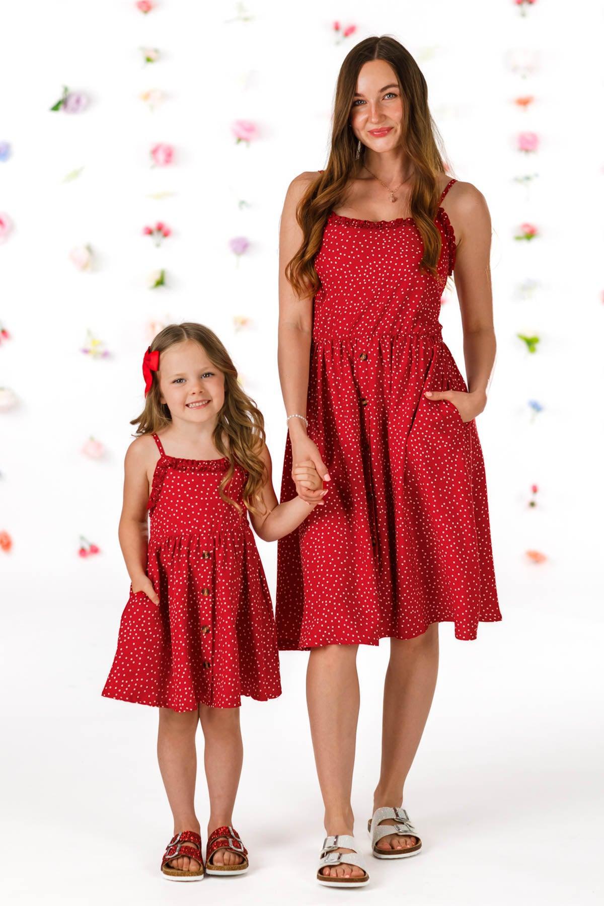 Mom & Me - Red Polka Dot Dress