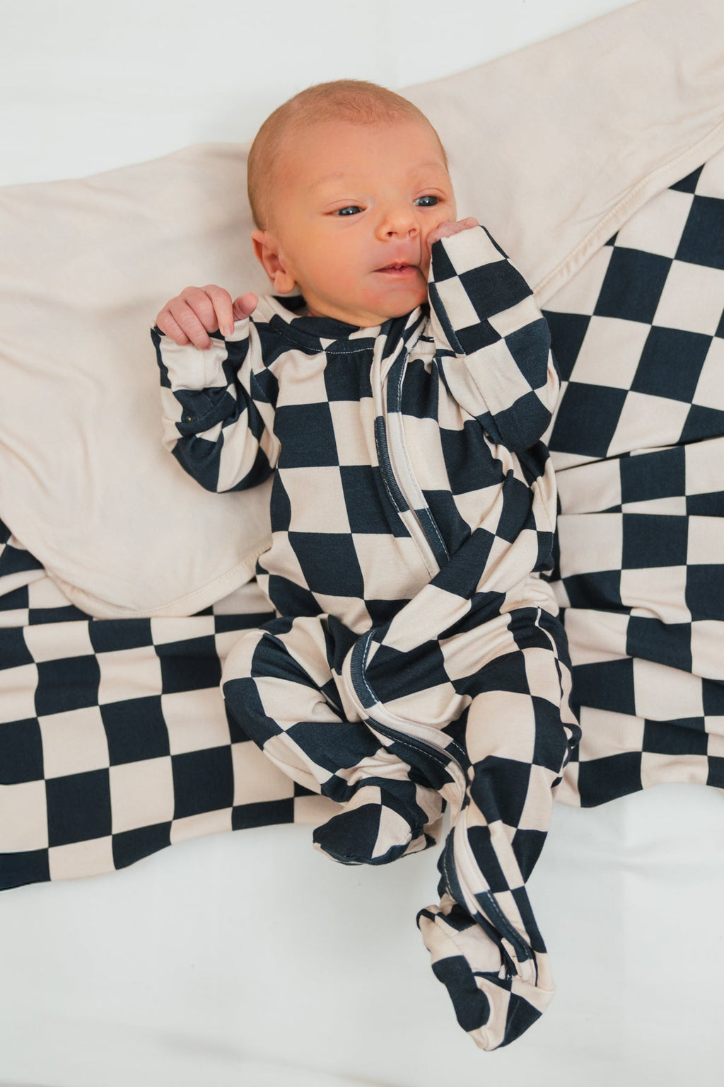 Bamboo Modern Checks Double Sided Blanket