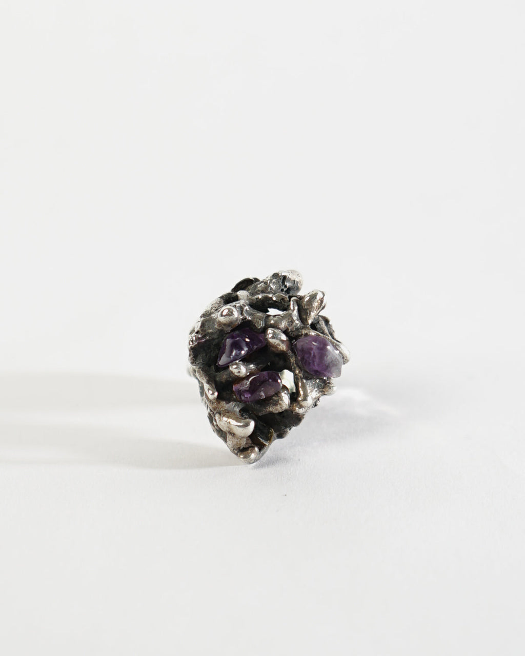 Silver x Amethyst Ring / size: 9