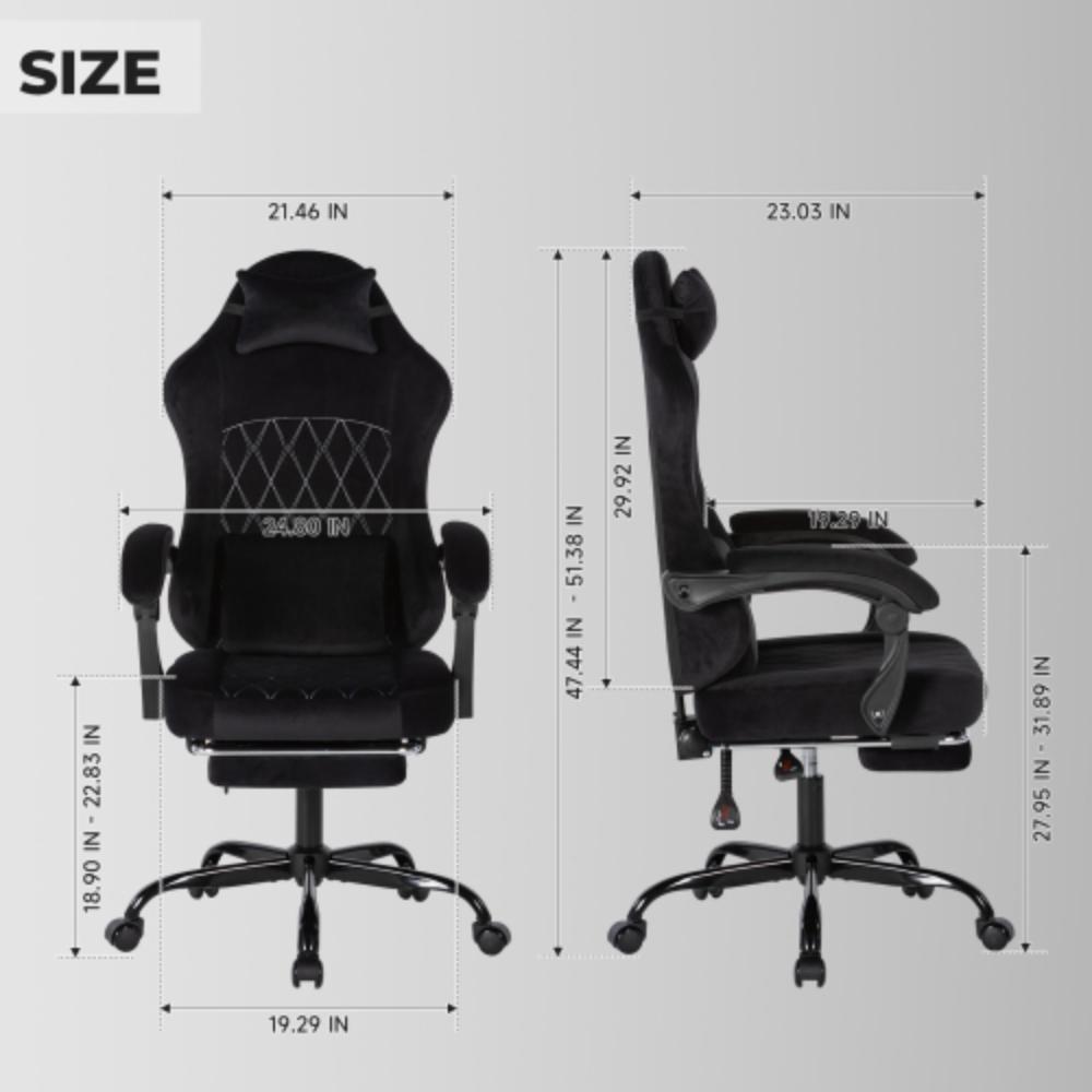 Ergonomic Gaming Chair with Lumbar Massage