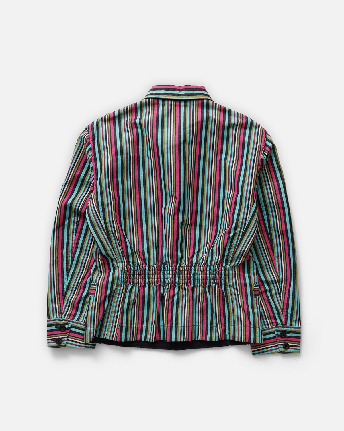 Multi Stripe Back Gathered Jacket