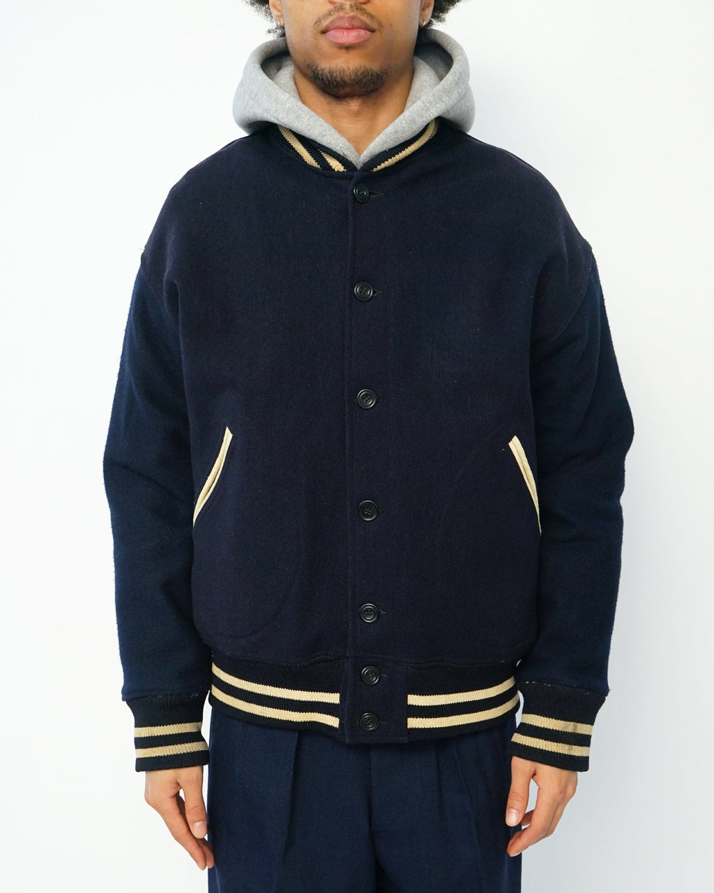 40's Athletic Equipment Wool Button Up Varsity Jacket