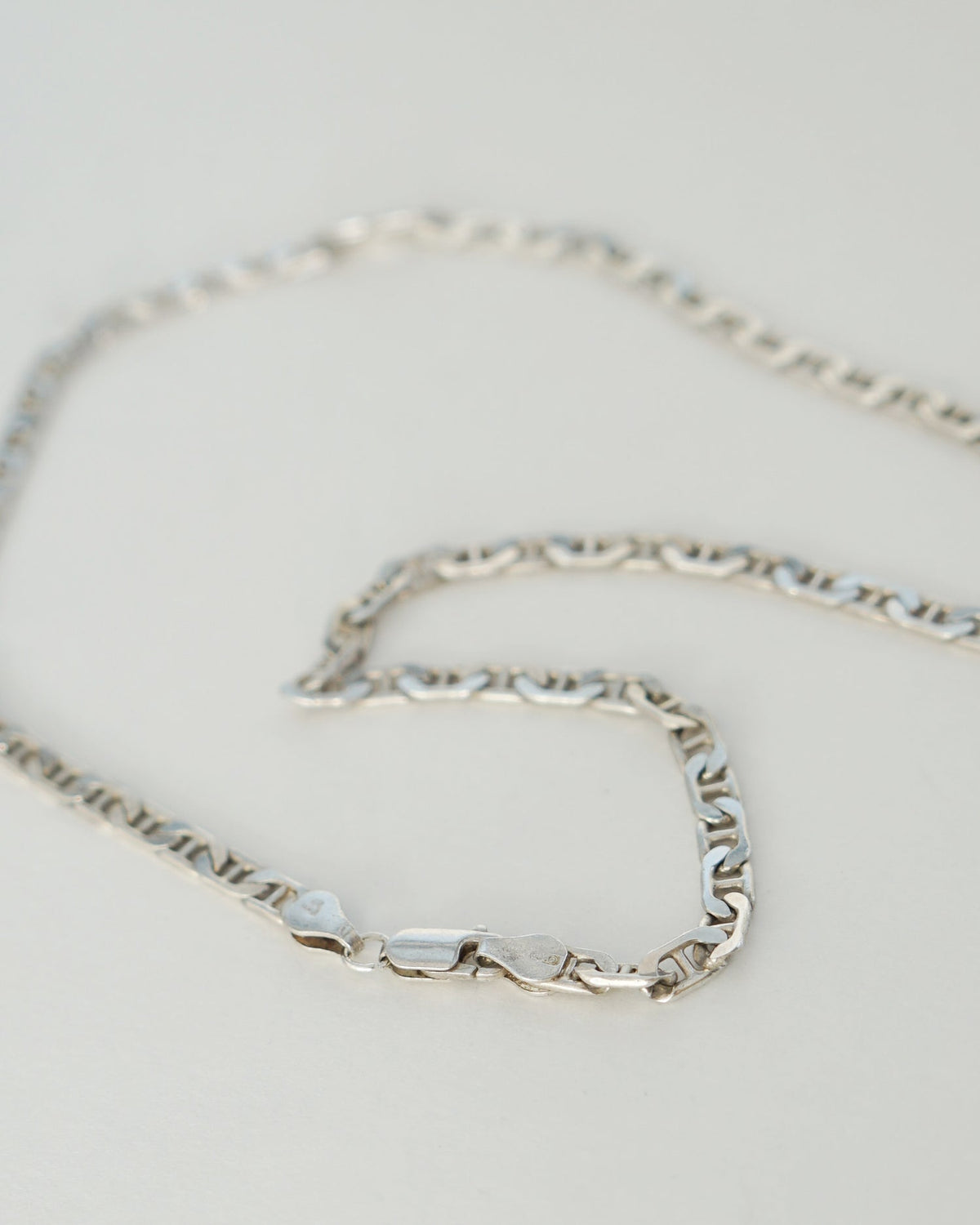 Silver Anchor Chain Necklace