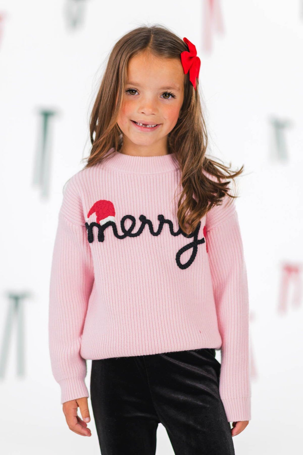 "Merry" Knit Sweater Velvet Flare Pant Set