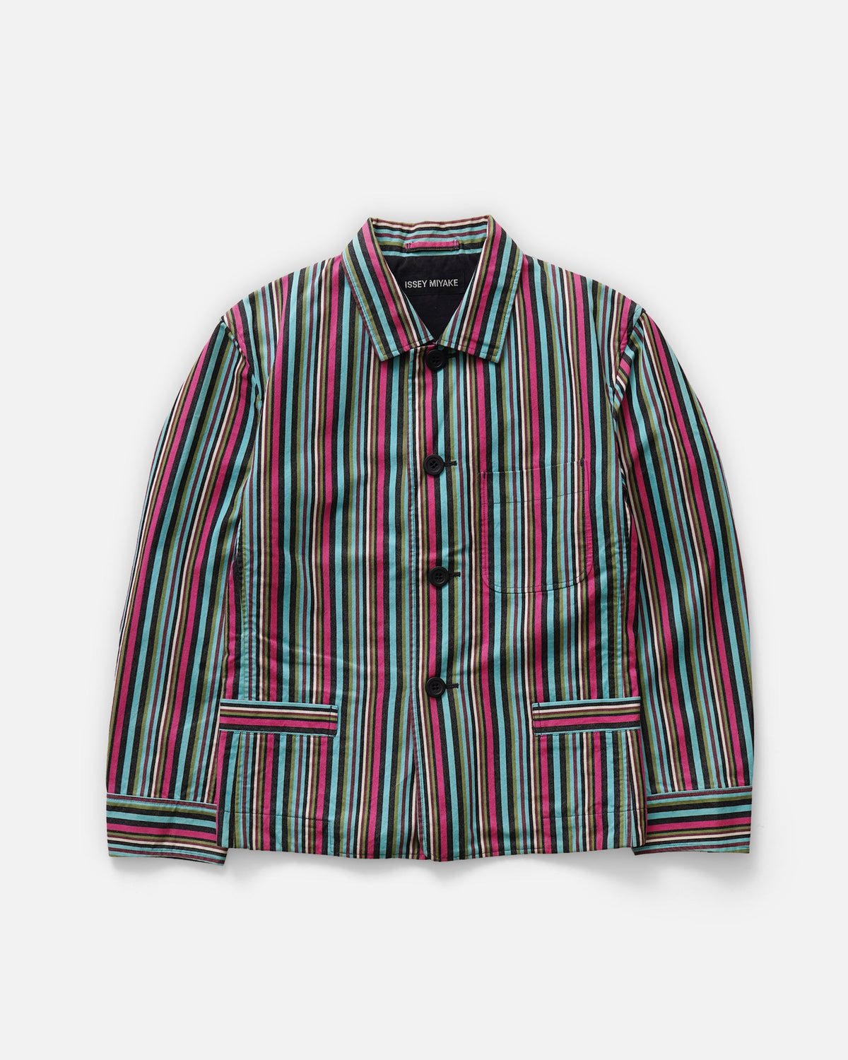 Multi Stripe Back Gathered Jacket