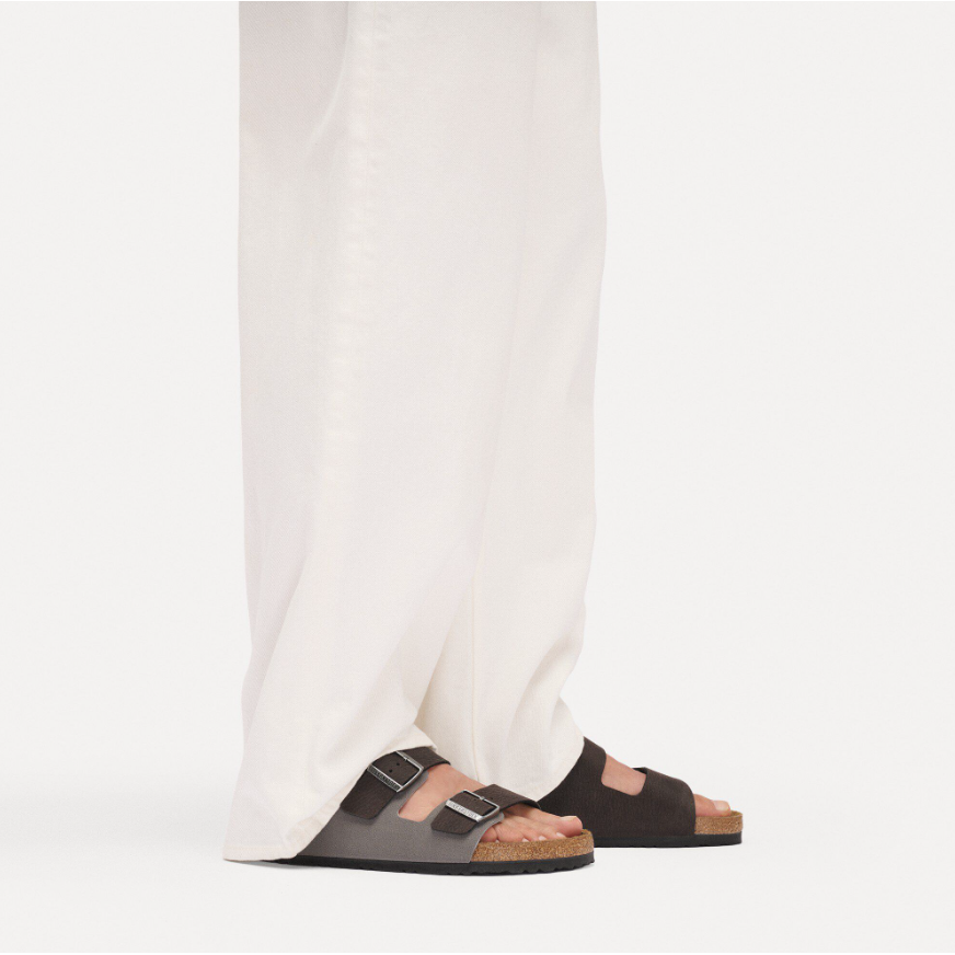 Birkenstock Men's Arizona Mixed Synthetic Material in Black/Dark Gray