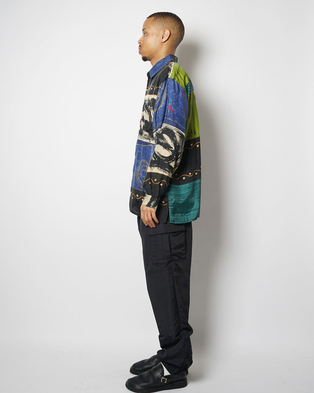 Silk Shirt Long Sleeve / Pattern L