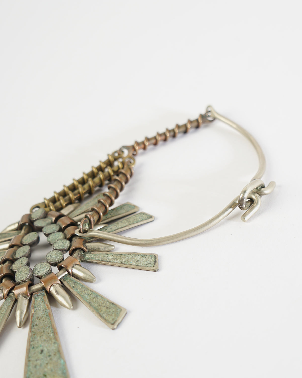 Silver x Brass Necklace w/ Stones