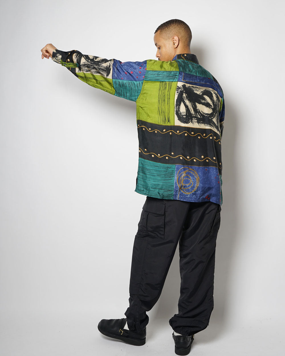 Silk Shirt Long Sleeve / Pattern L