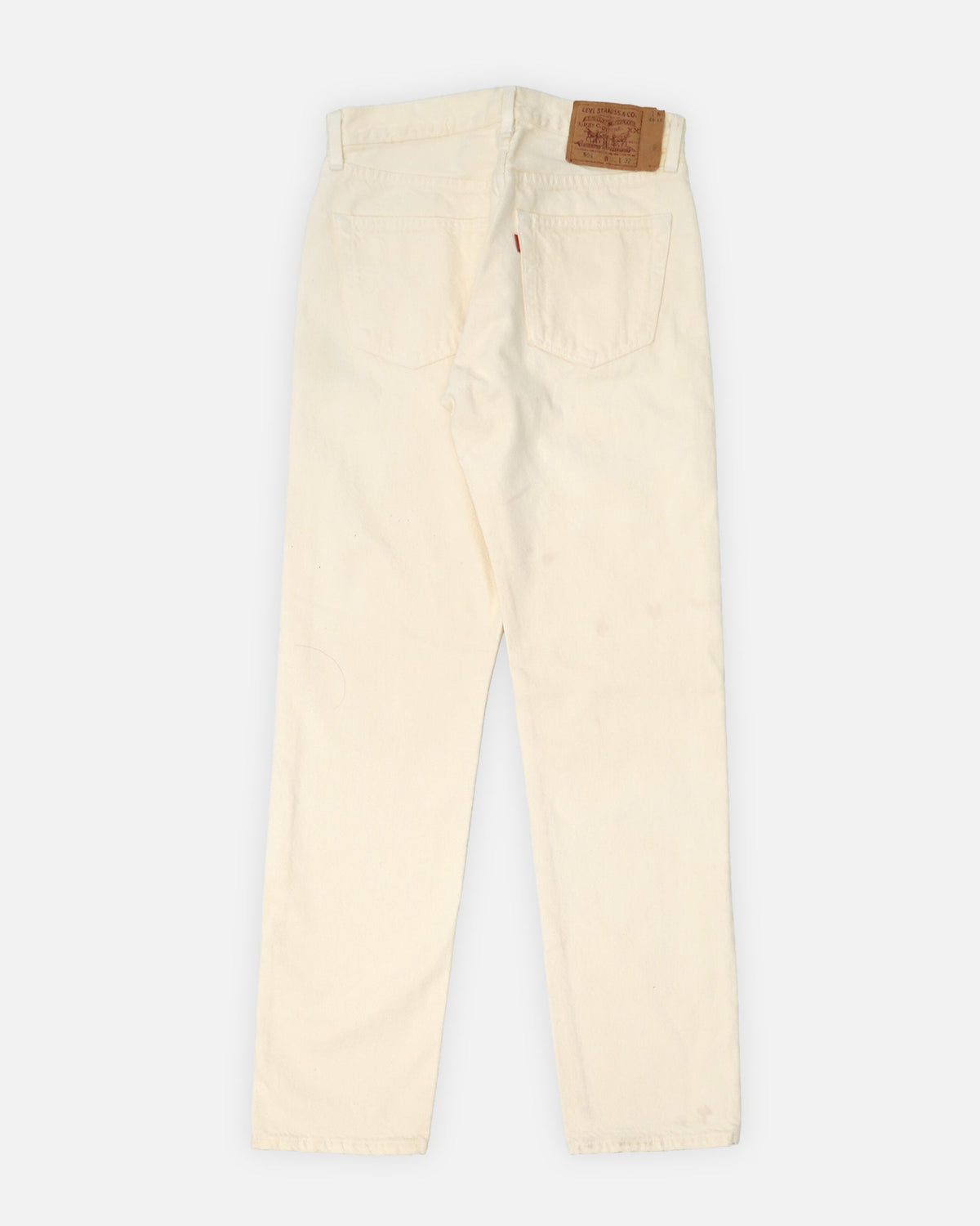 501 Straight Fit White Denim Pants / size: 30