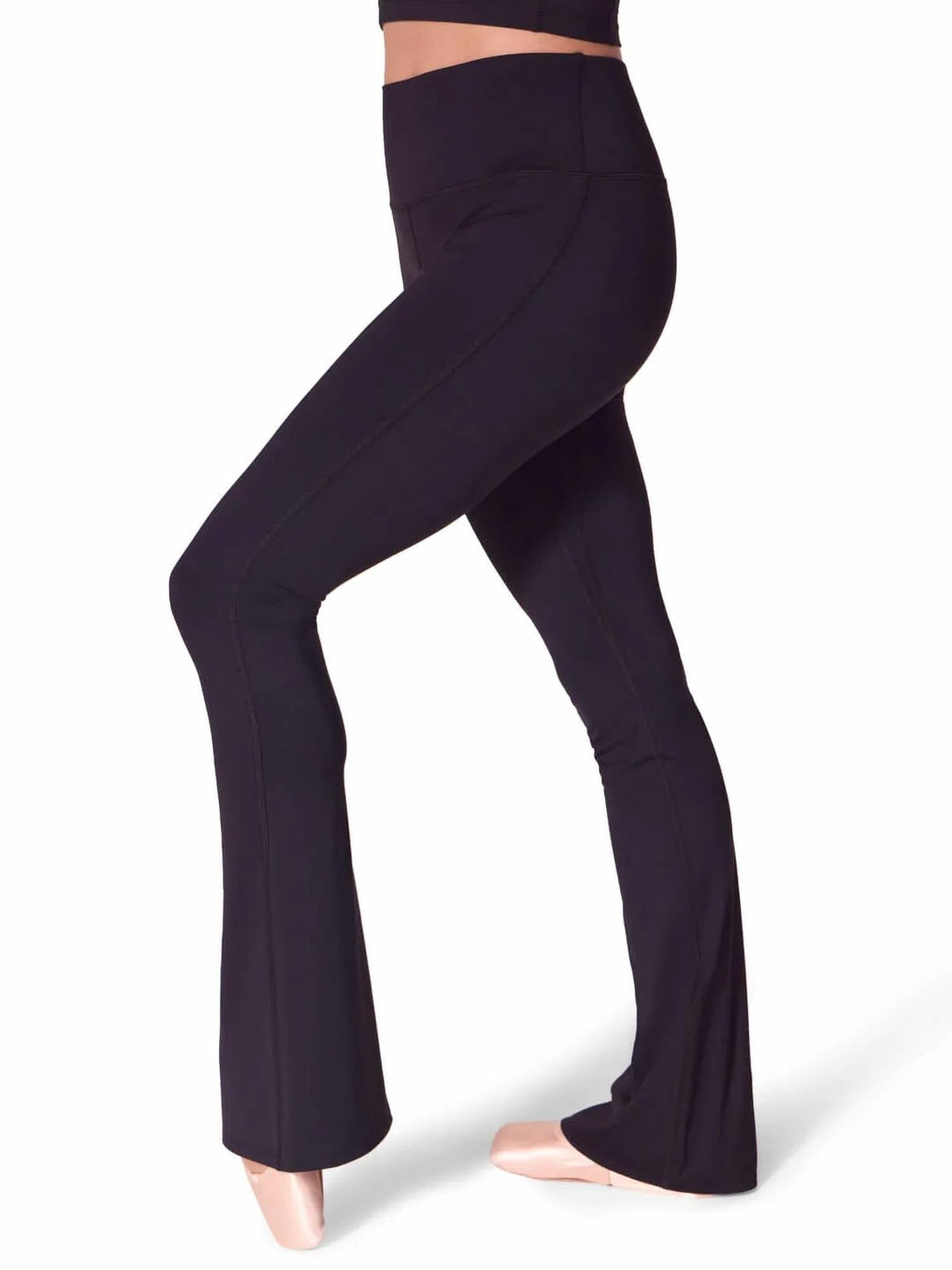 High Waisted Lulu Flare Legging In Black