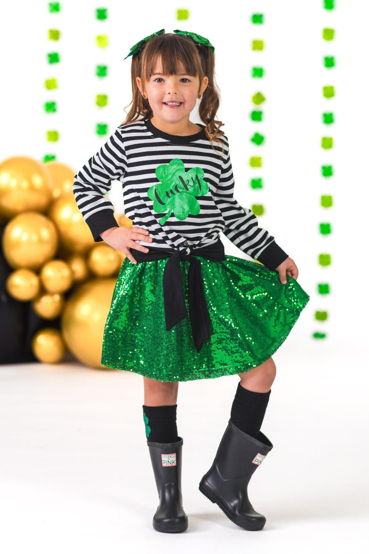 "Lucky" Sequin Skirt Set