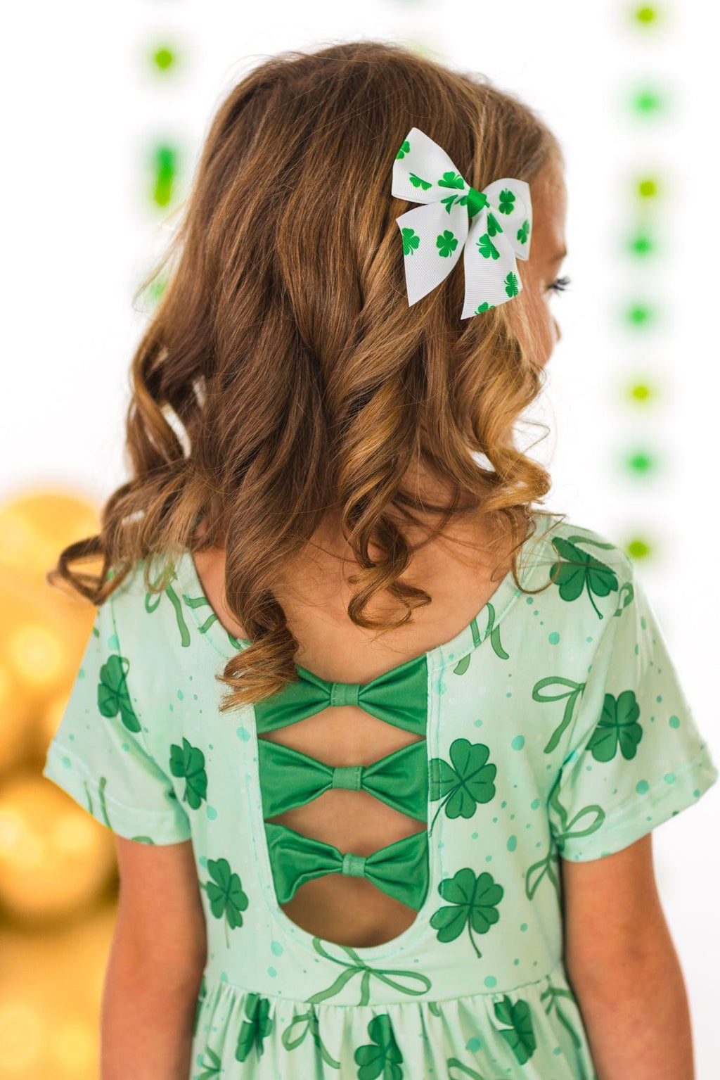 Green Bow & Shamrock Dress
