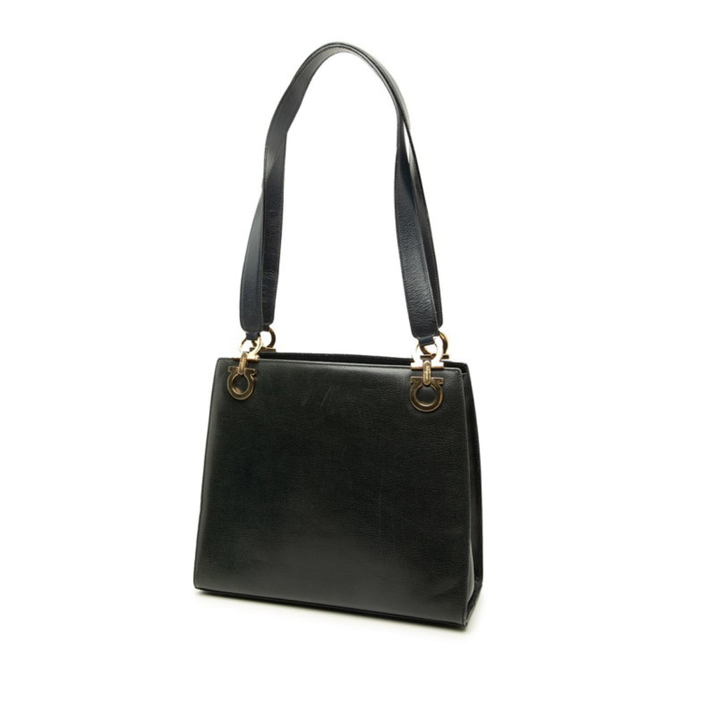 Salvatore Ferragamo Gancini Leather Shoulder Bag (Pre-Owned)