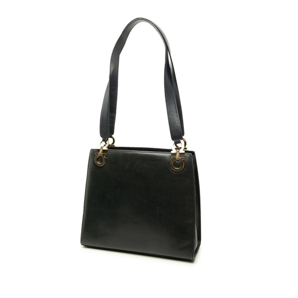 Salvatore Ferragamo Gancini Leather Shoulder Bag (Pre-Owned)