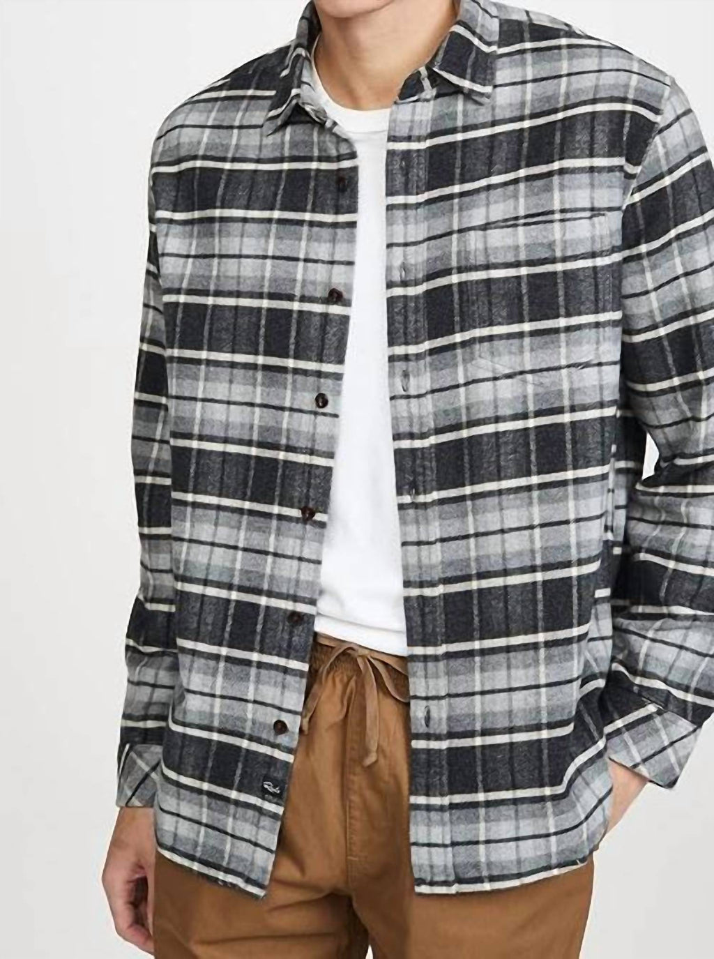 Forrest Shirt In Heather Grey/ecru