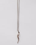 Silver Chain Necklace w/ Horn Charm