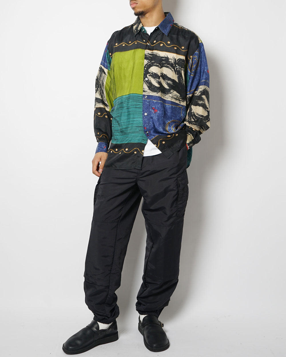 Silk Shirt Long Sleeve / Pattern L
