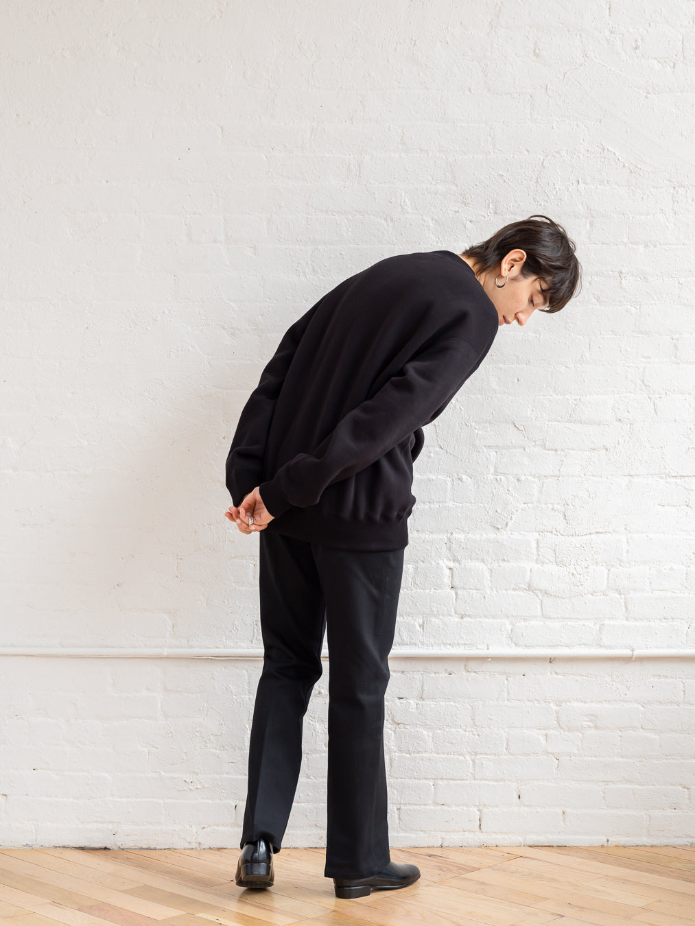 Loopwheel Crewneck Sweatshirt / Black