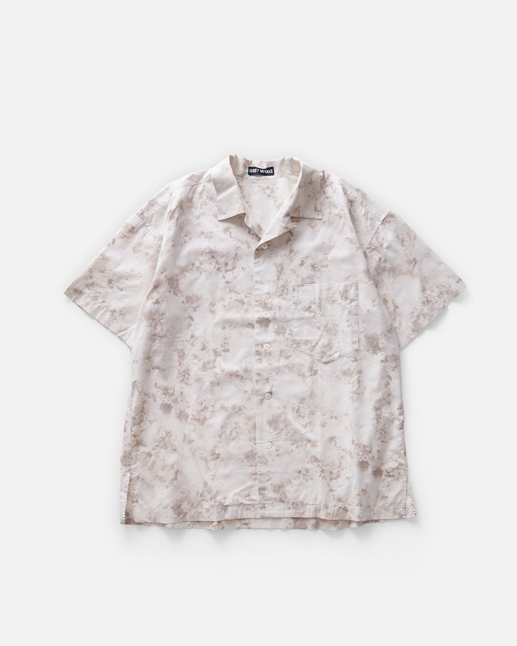 Open Collar S/S Abstract Shirt