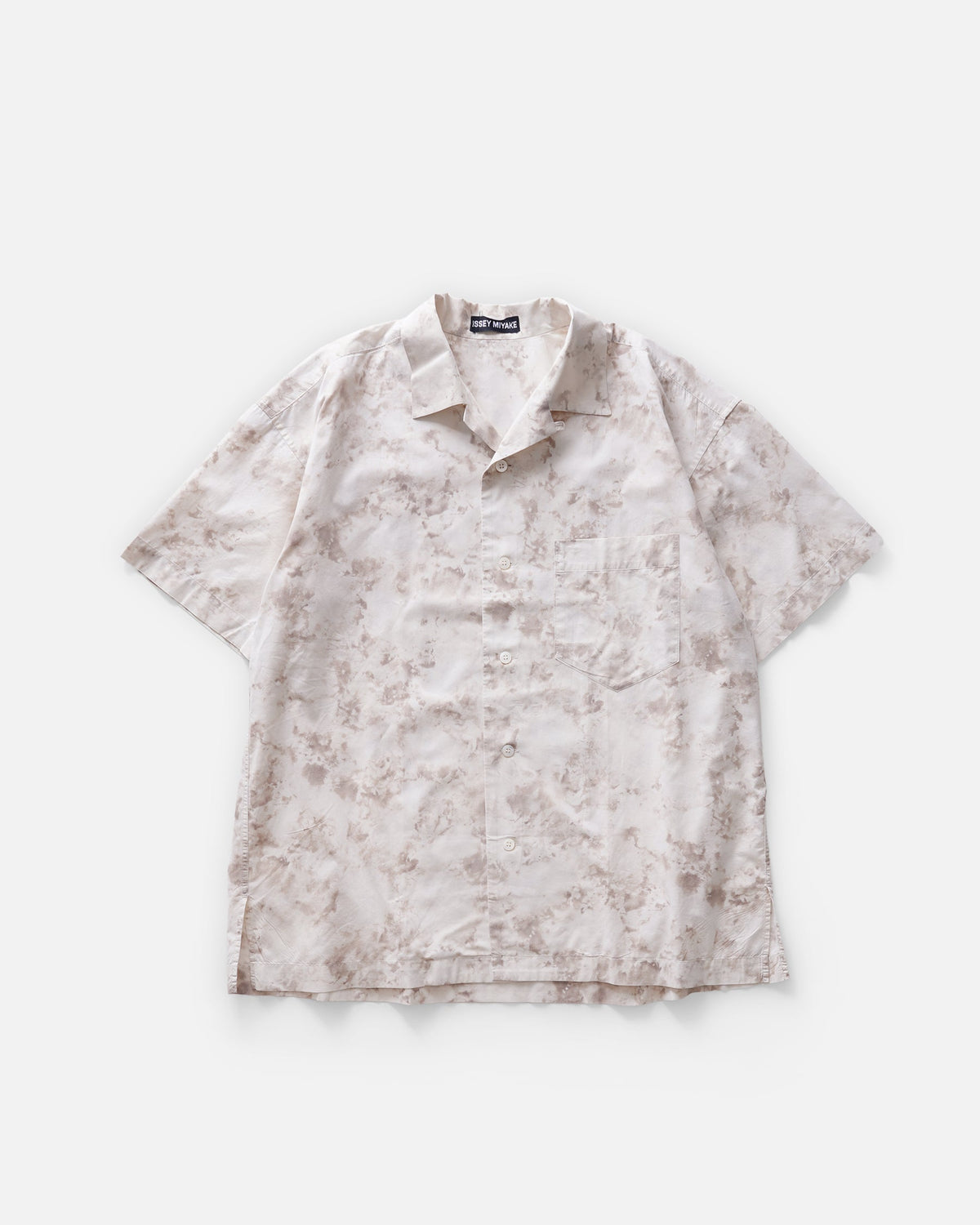 Open Collar S/S Abstract Shirt