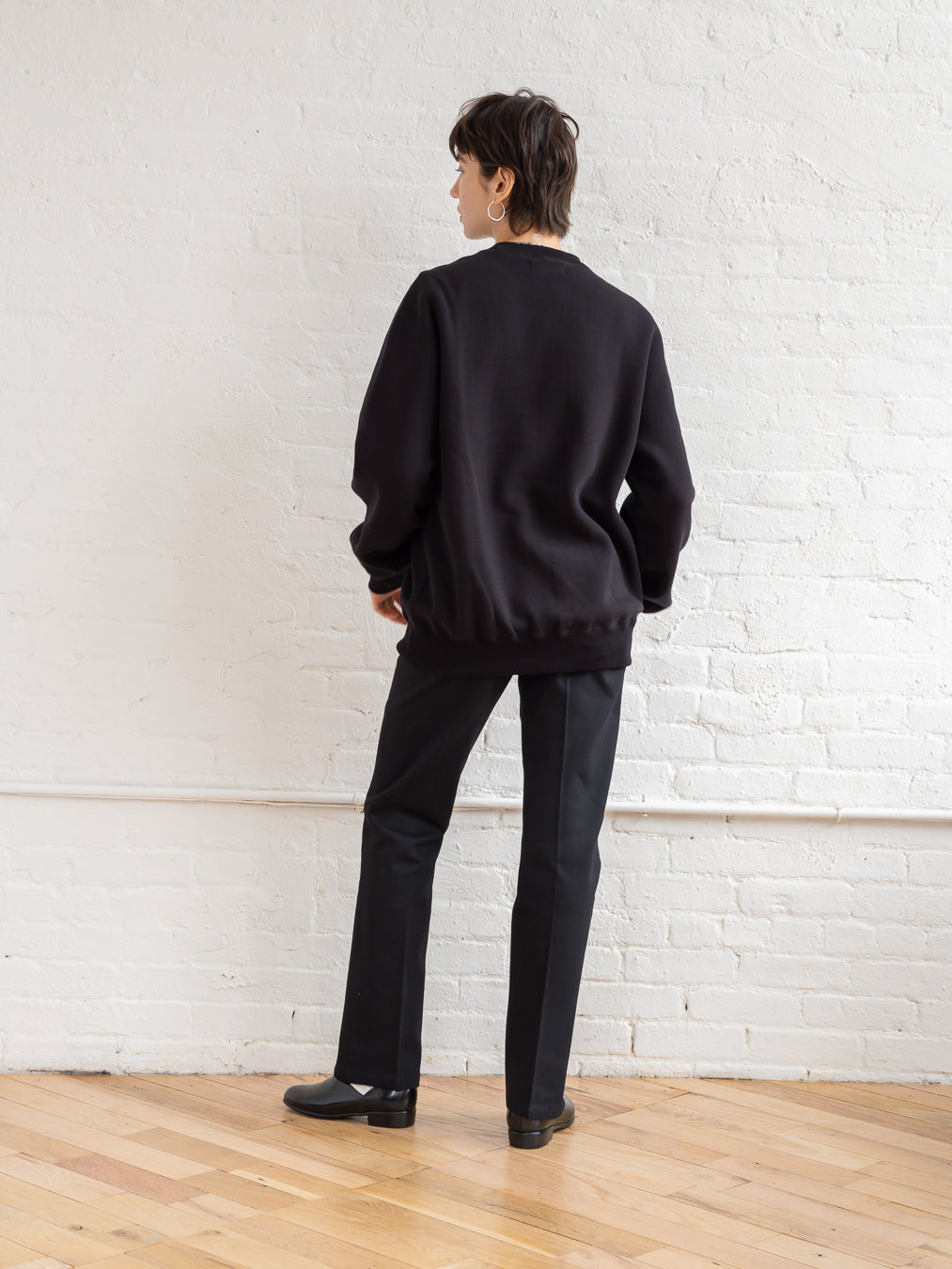 Loopwheel Crewneck Sweatshirt / Black