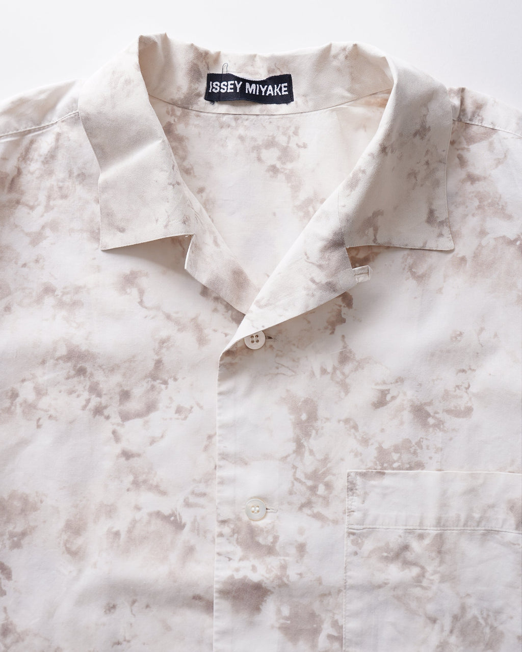 Open Collar S/S Abstract Shirt