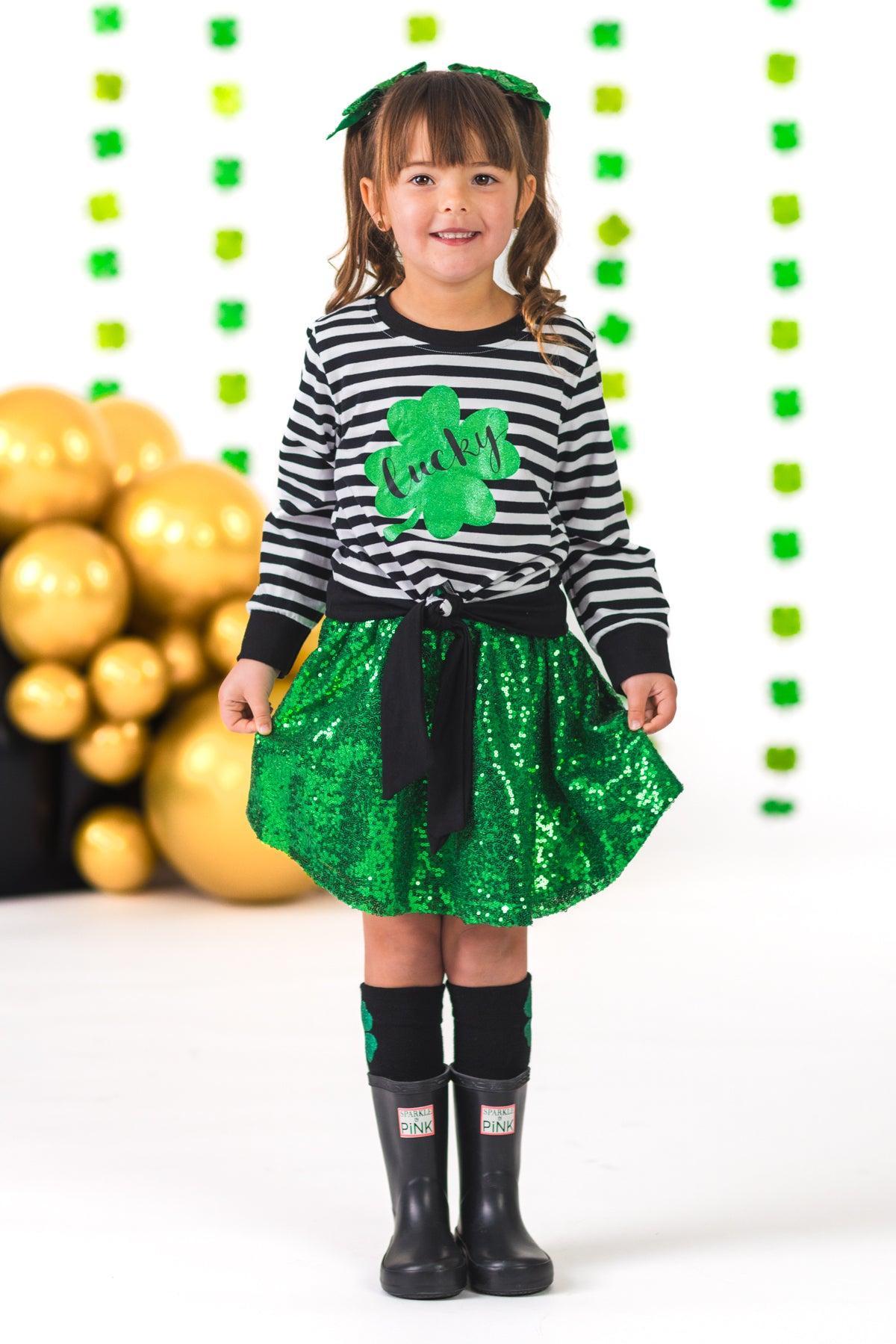 "Lucky" Sequin Skirt Set
