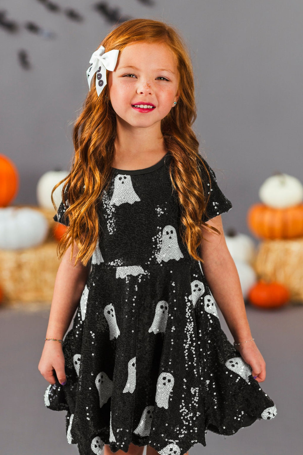 Mom & Me - Black Sequin Ghost Dress