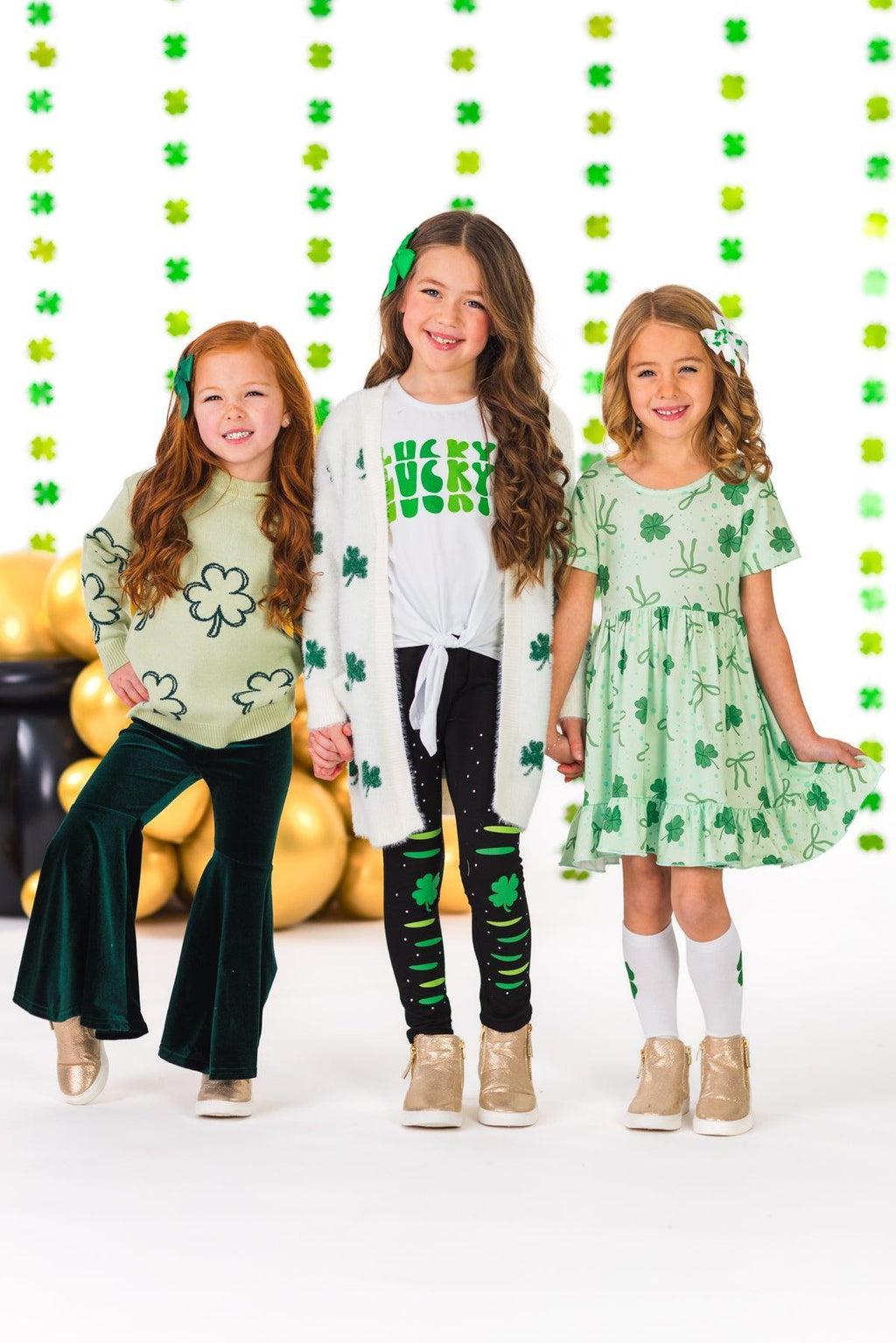 Green Bow & Shamrock Dress