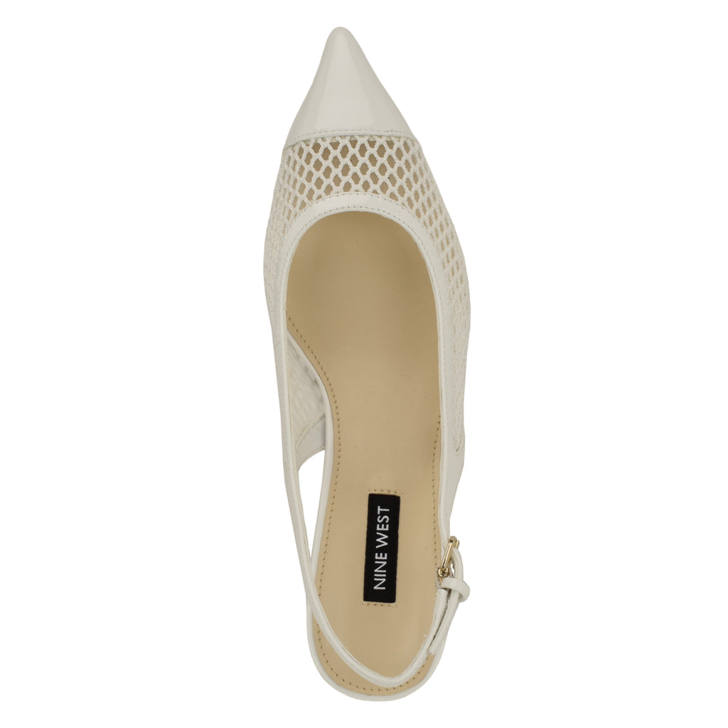 Eraya Mesh Kitten Heel Slingback Pumps