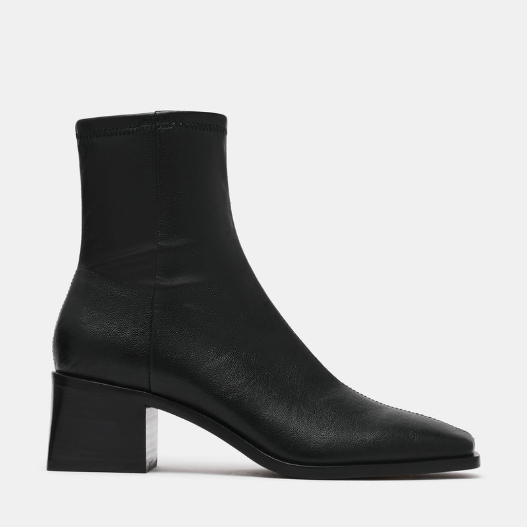 Eralyn Black Block Heel Boot