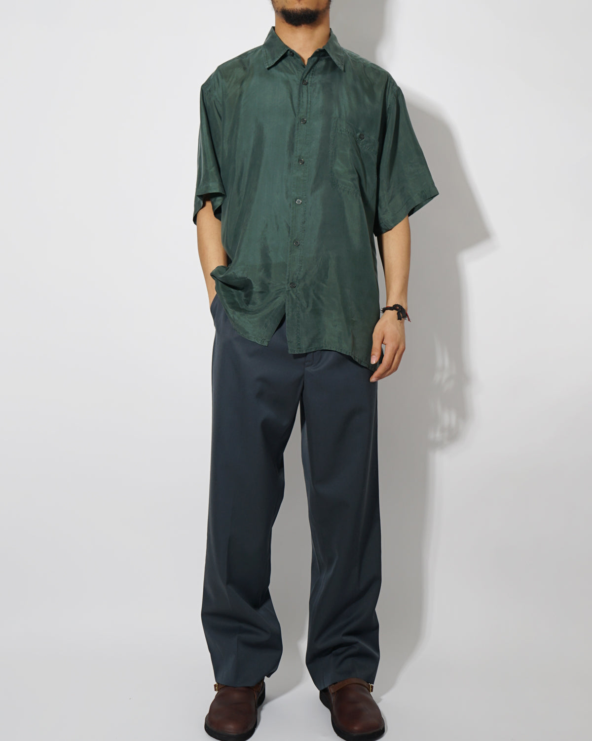 Silk Shirt Short Sleeve / Vivid