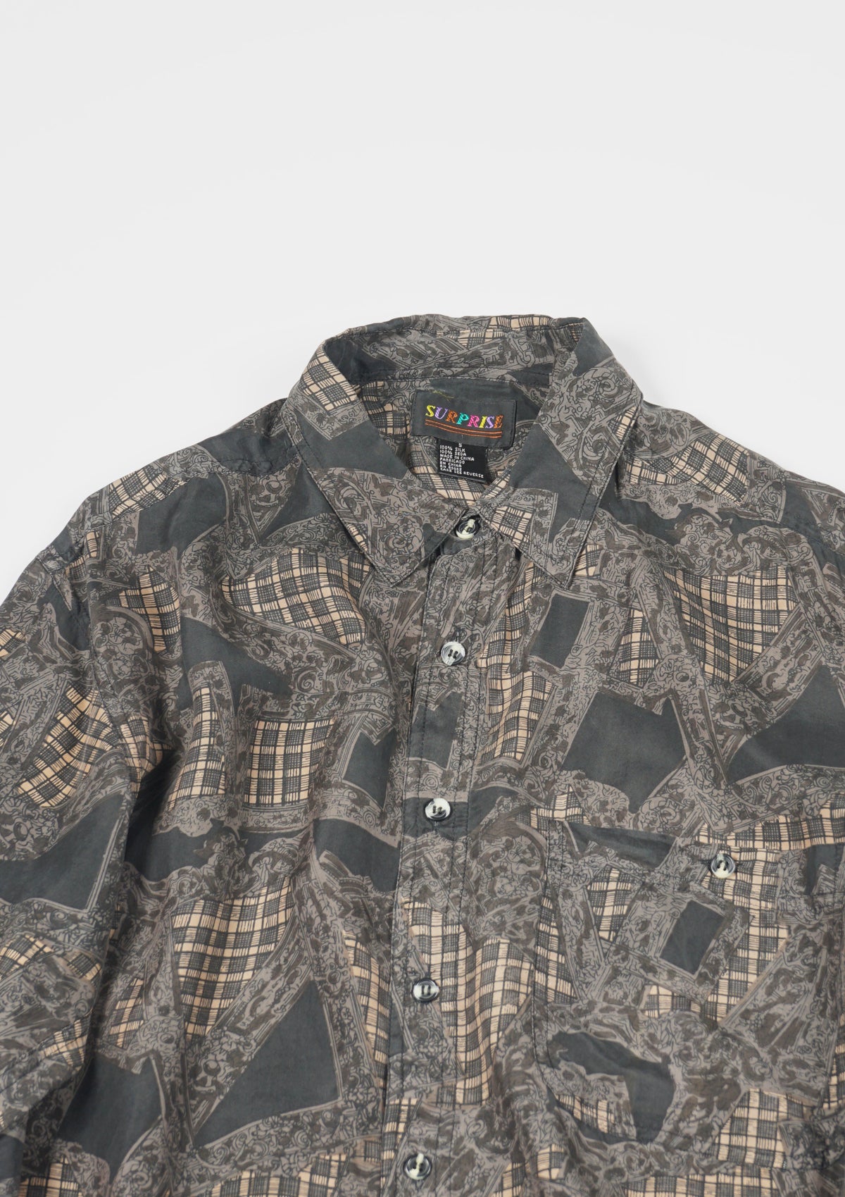 Silk Shirt Long Sleeve / Pattern J