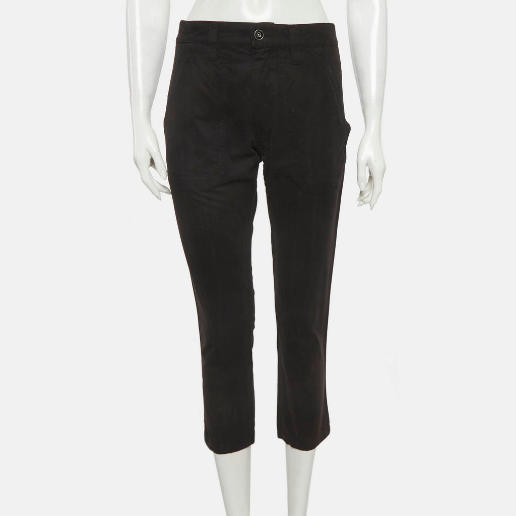Isabel Marant Etoile Black Cotton Capri Trousers