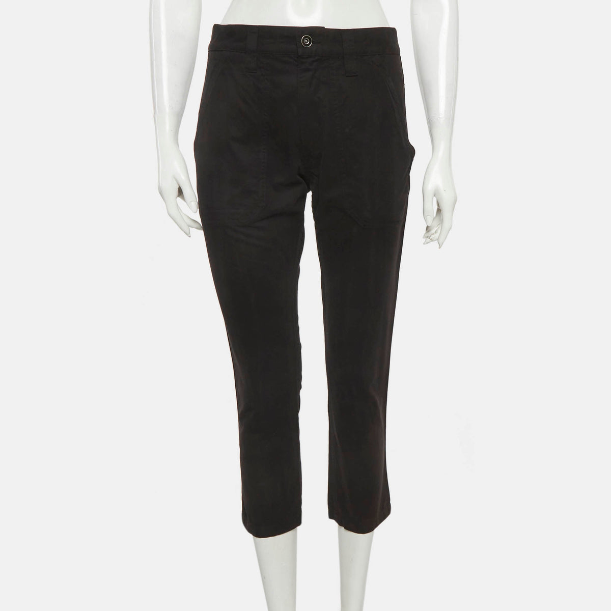 Isabel Marant Etoile Black Cotton Capri Trousers