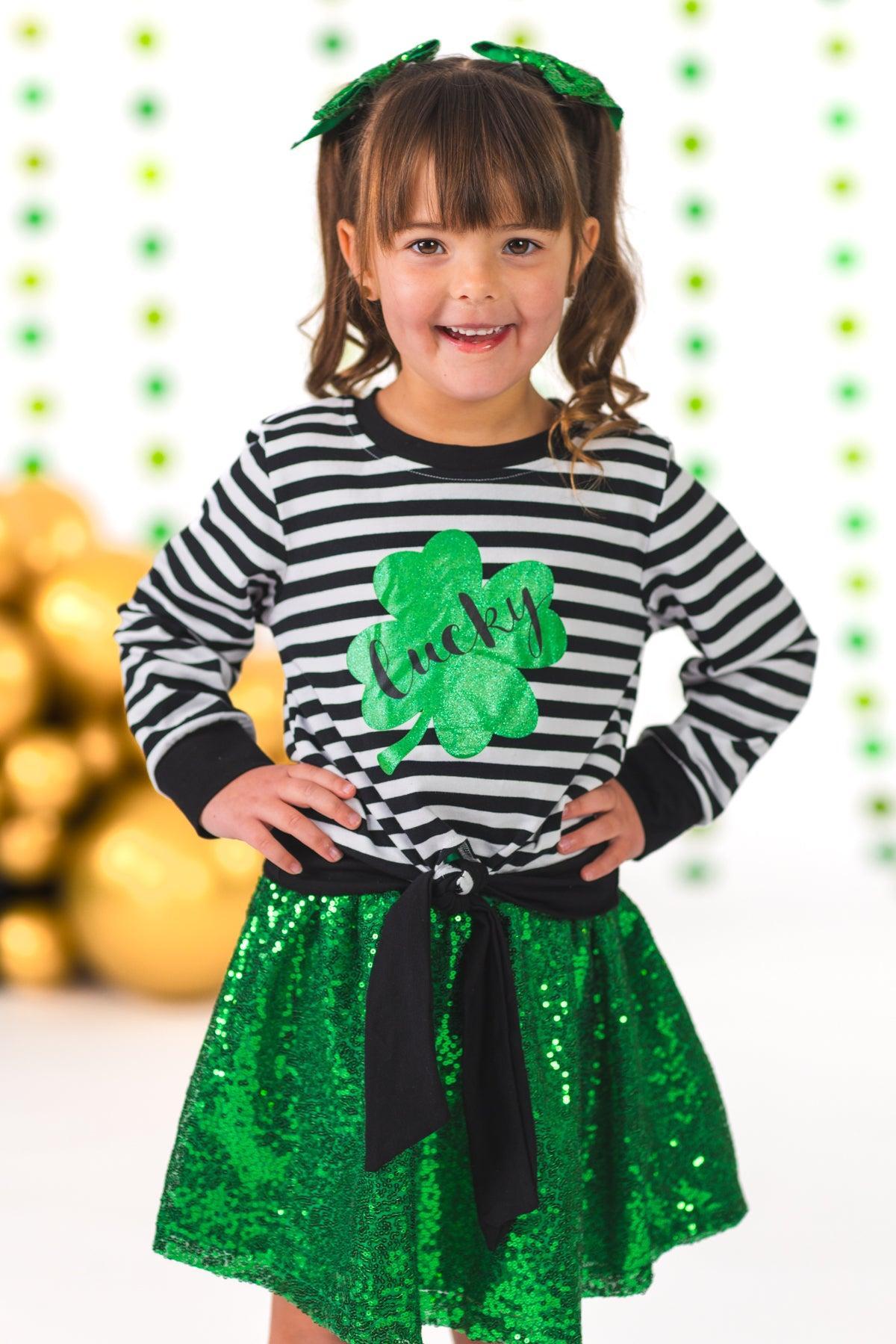 "Lucky" Sequin Skirt Set