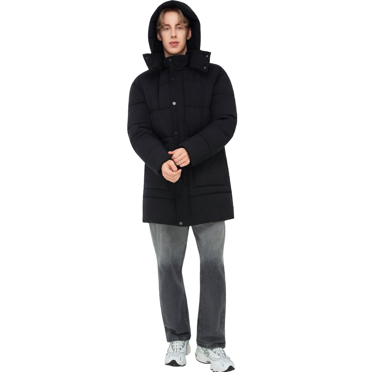 Rokka&Rolla Men's Wind Guard Puffer Coat Winter Parka Jacket