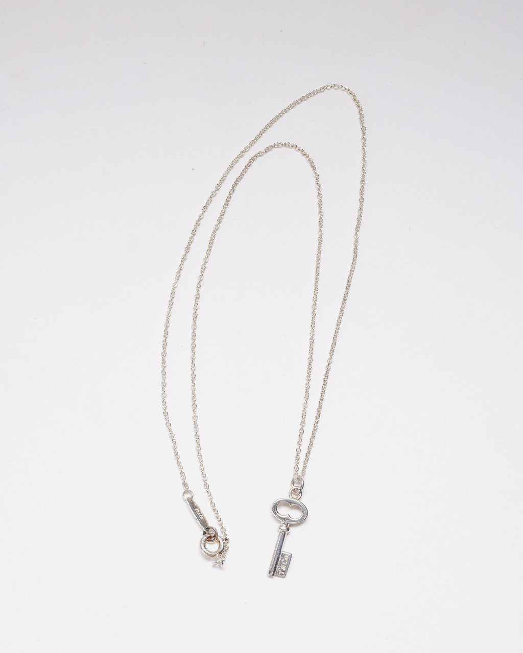 Silver Oval Key Necklace