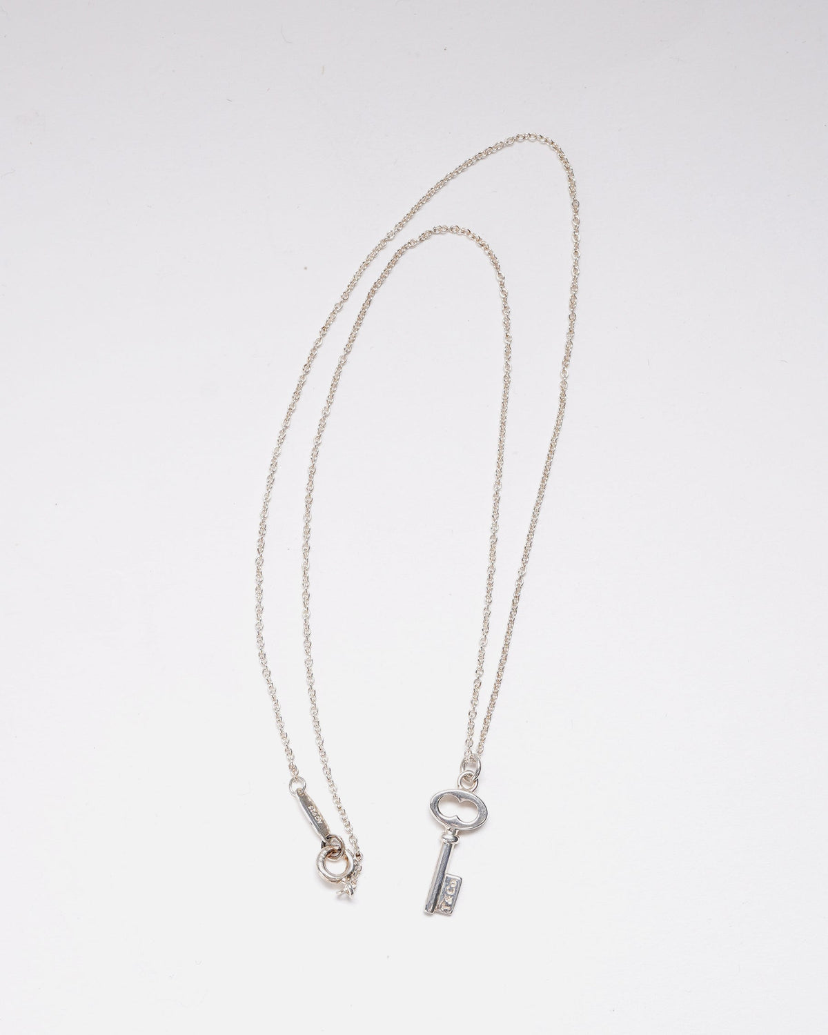Silver Oval Key Necklace