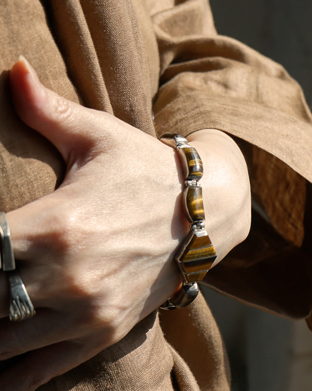 Silver x Tiger Eye Bracelet