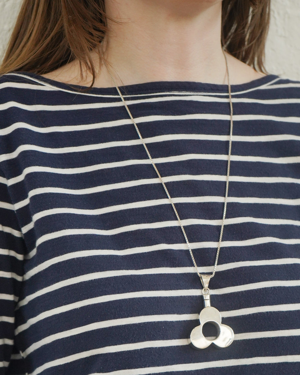 Silver Chain Necklace w/ Perfume Bottle Charm